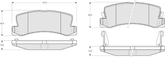 Procodis France PF1366 - Комплект спирачно феродо, дискови спирачки vvparts.bg