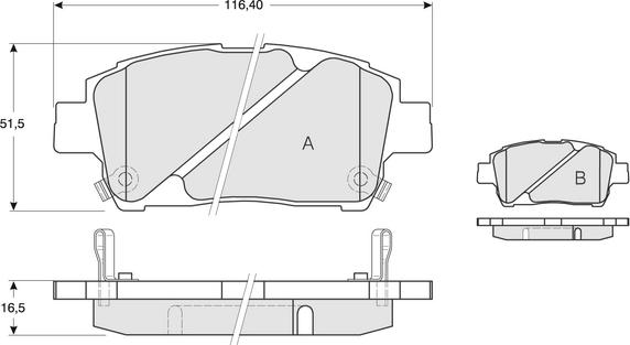 Procodis France PF1388 - Комплект спирачно феродо, дискови спирачки vvparts.bg