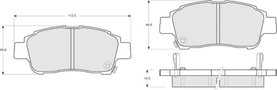 Procodis France PF1387 - Комплект спирачно феродо, дискови спирачки vvparts.bg