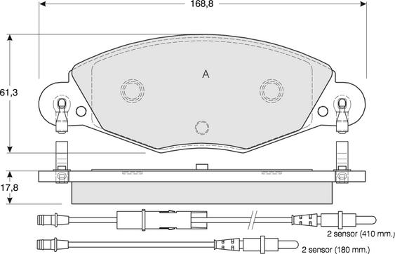 Procodis France PF1332 - Комплект спирачно феродо, дискови спирачки vvparts.bg