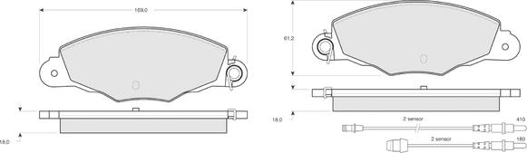Procodis France PF1337 - Комплект спирачно феродо, дискови спирачки vvparts.bg
