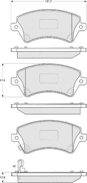 Procodis France PF1374 - Комплект спирачно феродо, дискови спирачки vvparts.bg