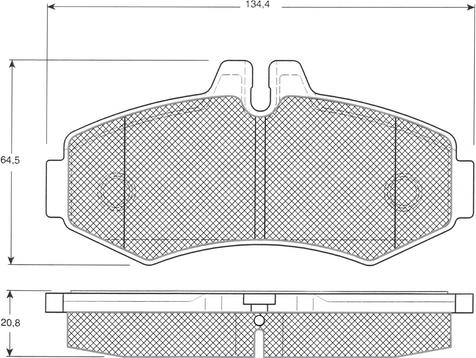 Procodis France PF1223 - Комплект спирачно феродо, дискови спирачки vvparts.bg