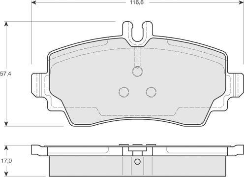 Procodis France PF1275 - Комплект спирачно феродо, дискови спирачки vvparts.bg