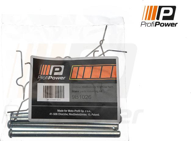 ProfiPower 9B1026 - Комплект принадлежности, дискови накладки vvparts.bg