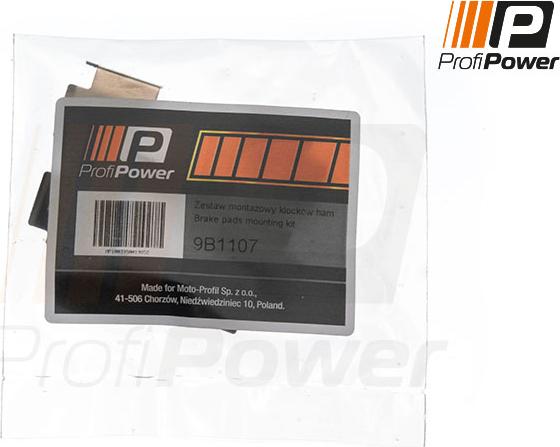 ProfiPower 9B1107 - Комплект принадлежности, дискови накладки vvparts.bg