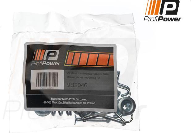 ProfiPower 9B2046 - Комплект принадлежности, челюсти за ръчна спирачка vvparts.bg