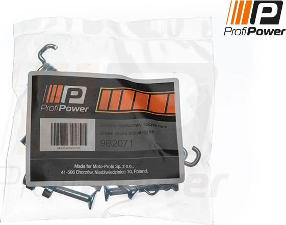 ProfiPower 9B2071 - Комплект принадлежности, челюсти за ръчна спирачка vvparts.bg