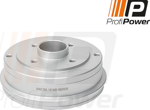 ProfiPower 6B2036 - Спирачен барабан vvparts.bg