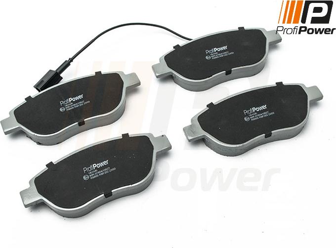 ProfiPower 1B1045 - Комплект спирачно феродо, дискови спирачки vvparts.bg
