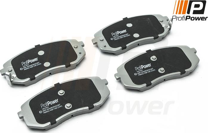 ProfiPower 1B1043 - Комплект спирачно феродо, дискови спирачки vvparts.bg