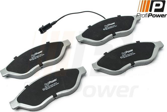 ProfiPower 1B1010 - Комплект спирачно феродо, дискови спирачки vvparts.bg