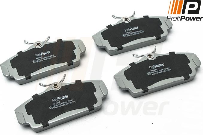 ProfiPower 1B1082 - Комплект спирачно феродо, дискови спирачки vvparts.bg