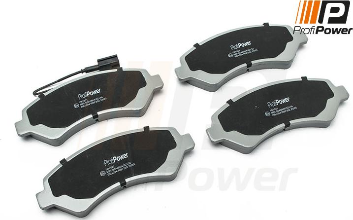 ProfiPower 1B1021 - Комплект спирачно феродо, дискови спирачки vvparts.bg