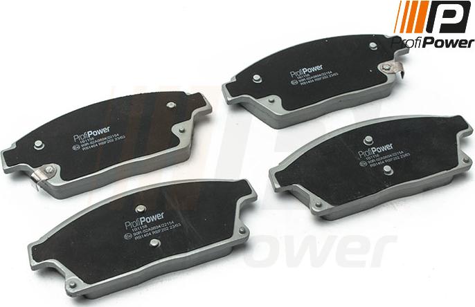 ProfiPower 1B1158 - Комплект спирачно феродо, дискови спирачки vvparts.bg