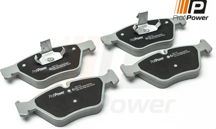 ProfiPower 1B1112 - Комплект спирачно феродо, дискови спирачки vvparts.bg