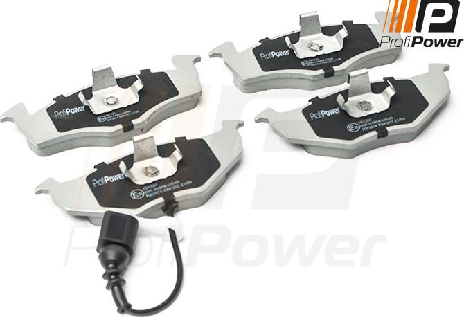 ProfiPower 1B1201 - Комплект спирачно феродо, дискови спирачки vvparts.bg