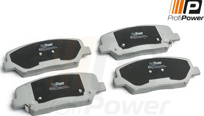 ProfiPower 1B1207 - Комплект спирачно феродо, дискови спирачки vvparts.bg