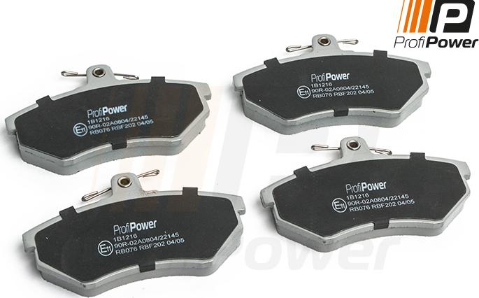 ProfiPower 1B1216 - Комплект спирачно феродо, дискови спирачки vvparts.bg