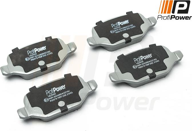 ProfiPower 1B2058 - Комплект спирачно феродо, дискови спирачки vvparts.bg