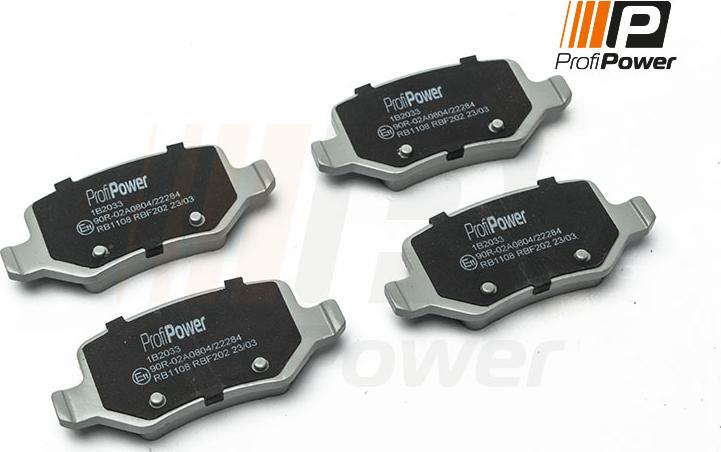 ProfiPower 1B2033 - Комплект спирачно феродо, дискови спирачки vvparts.bg