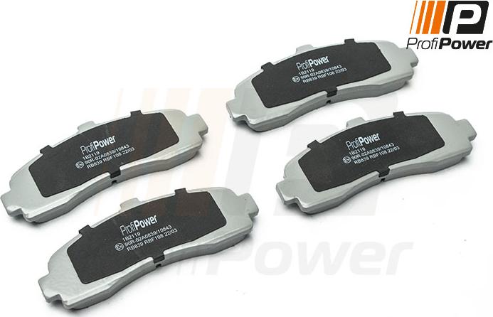 ProfiPower 1B2119 - Комплект спирачно феродо, дискови спирачки vvparts.bg
