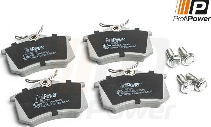 ProfiPower 1B2136 - Комплект спирачно феродо, дискови спирачки vvparts.bg