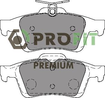 Profit 5005-1931 - Комплект спирачно феродо, дискови спирачки vvparts.bg