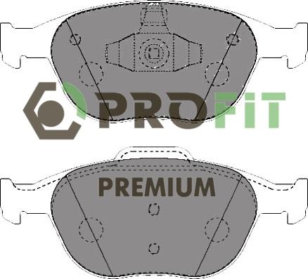 Profit 5005-1568 - Комплект спирачно феродо, дискови спирачки vvparts.bg