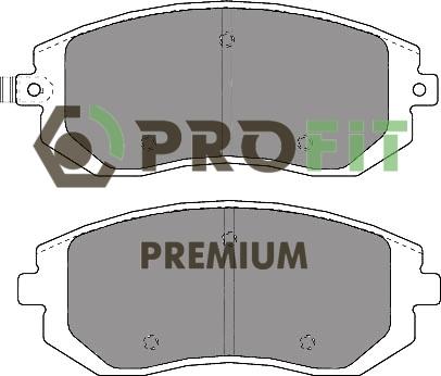 Profit 5005-1639 - Комплект спирачно феродо, дискови спирачки vvparts.bg