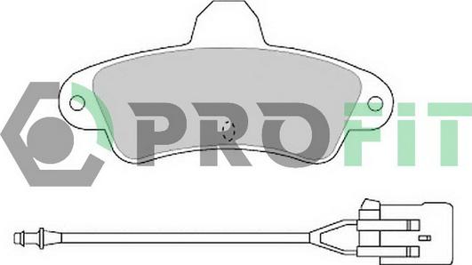 Profit 5000-0913 - Комплект спирачно феродо, дискови спирачки vvparts.bg