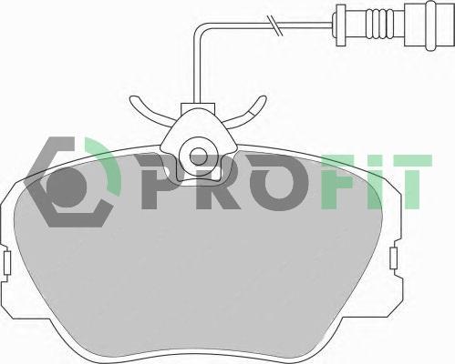 Profit 5000-0415 - Комплект спирачно феродо, дискови спирачки vvparts.bg