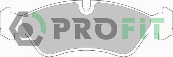 Profit 5000-0584 - Комплект спирачно феродо, дискови спирачки vvparts.bg