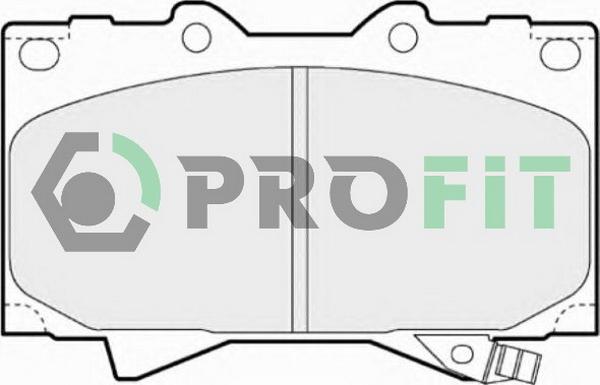 Profit 5000-1456 - Комплект спирачно феродо, дискови спирачки vvparts.bg