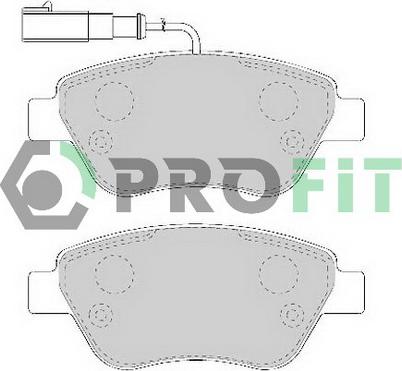 Profit 5000-1466 - Комплект спирачно феродо, дискови спирачки vvparts.bg