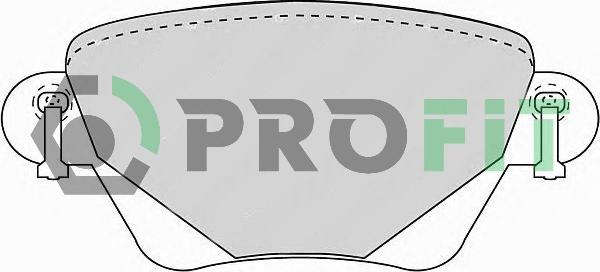 Profit 5000-1416 - Комплект спирачно феродо, дискови спирачки vvparts.bg