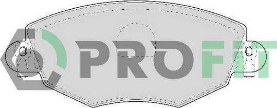 Profit 5000-1425 - Комплект спирачно феродо, дискови спирачки vvparts.bg