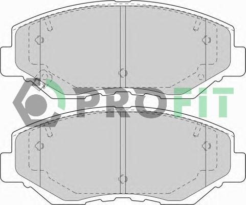 Profit 5000-1658 - Комплект спирачно феродо, дискови спирачки vvparts.bg