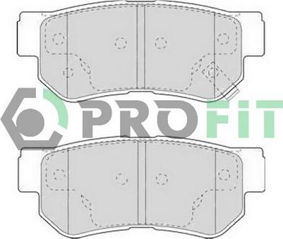 Profit 5000-1606 - Комплект спирачно феродо, дискови спирачки vvparts.bg