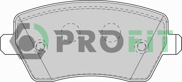 Profit 5000-1617 - Комплект спирачно феродо, дискови спирачки vvparts.bg