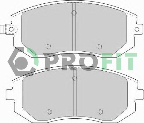 Profit 5000-1639 - Комплект спирачно феродо, дискови спирачки vvparts.bg