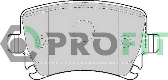 Profit 5000-1636 C - Комплект спирачно феродо, дискови спирачки vvparts.bg