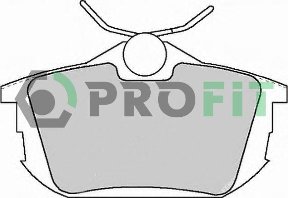 Profit 5000-1095 - Комплект спирачно феродо, дискови спирачки vvparts.bg