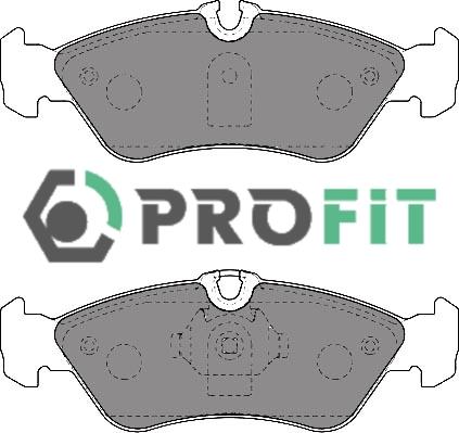 Profit 5000-1876 - Комплект спирачно феродо, дискови спирачки vvparts.bg