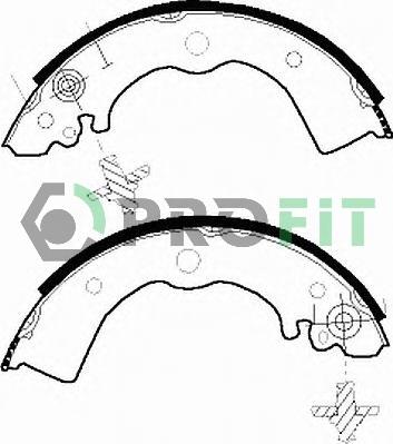 Profit 5001-0412 - Комплект спирачна челюст vvparts.bg