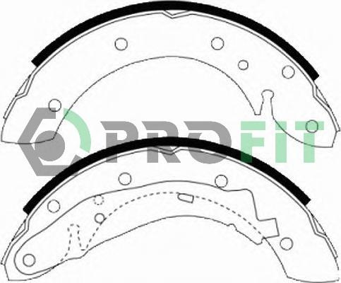 Profit 5001-0567 - Комплект спирачна челюст vvparts.bg