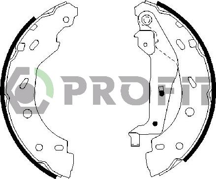 Profit 5001-0614 - Комплект спирачна челюст vvparts.bg