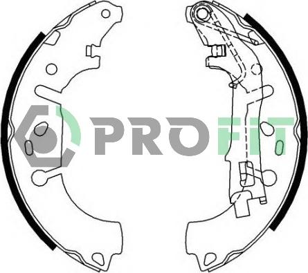 Profit 5001-0682 - Комплект спирачна челюст vvparts.bg