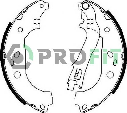 Profit 5001-0676 - Комплект спирачна челюст vvparts.bg