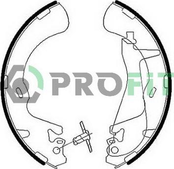 Profit 5001-0010 - Комплект спирачна челюст vvparts.bg